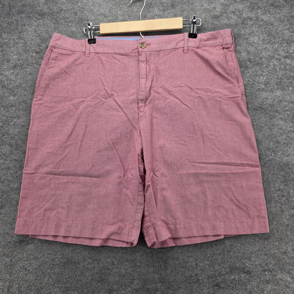 IZOD Shorts Mens 40 Chambray Flat Front Classic Fit Lightweight Casual Summer Go